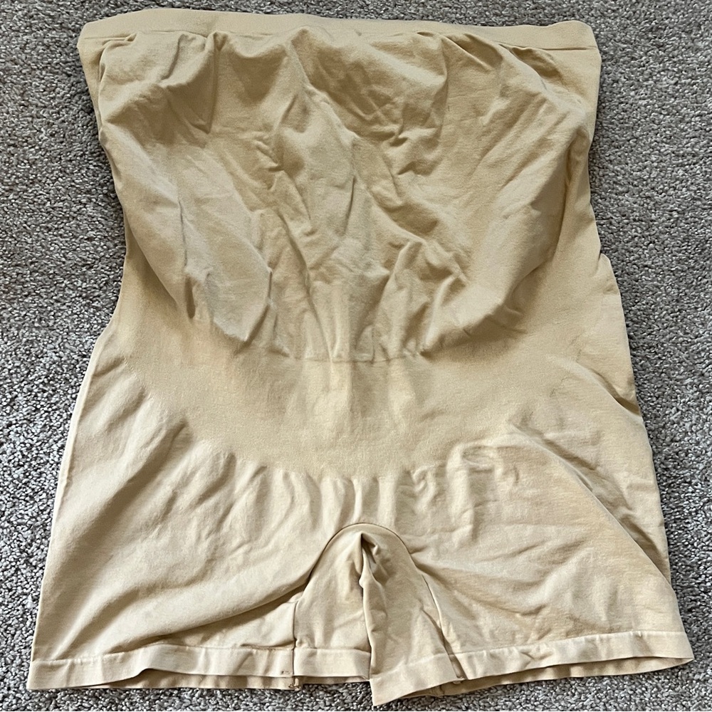 Belly Bandit Tan Shapewear Over Belly Shorts